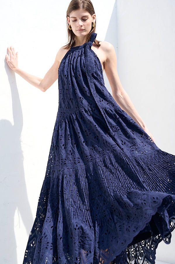 Gabi Lace Dress <br>-NVY-