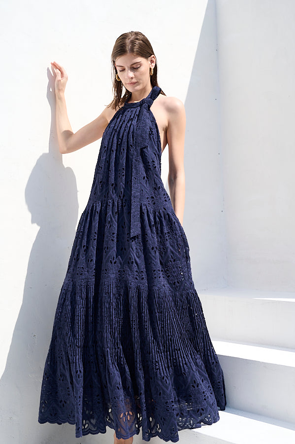 Gabi Lace Dress <br>-NVY-