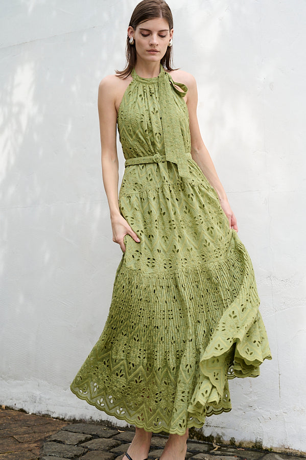 Gabi Lace Dress <br>-GRN-