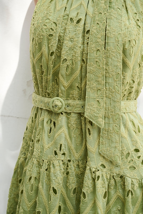 Gabi Lace Dress <br>-GRN-