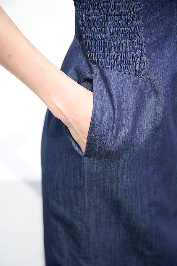 Margo Bloom Dress <br>-Denim-
