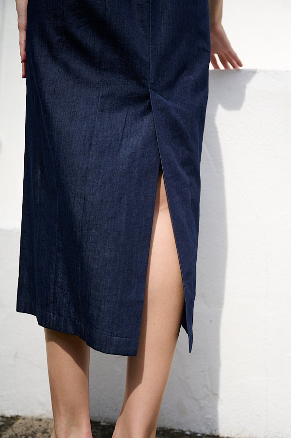 Margo Bloom Dress <br>-Denim-