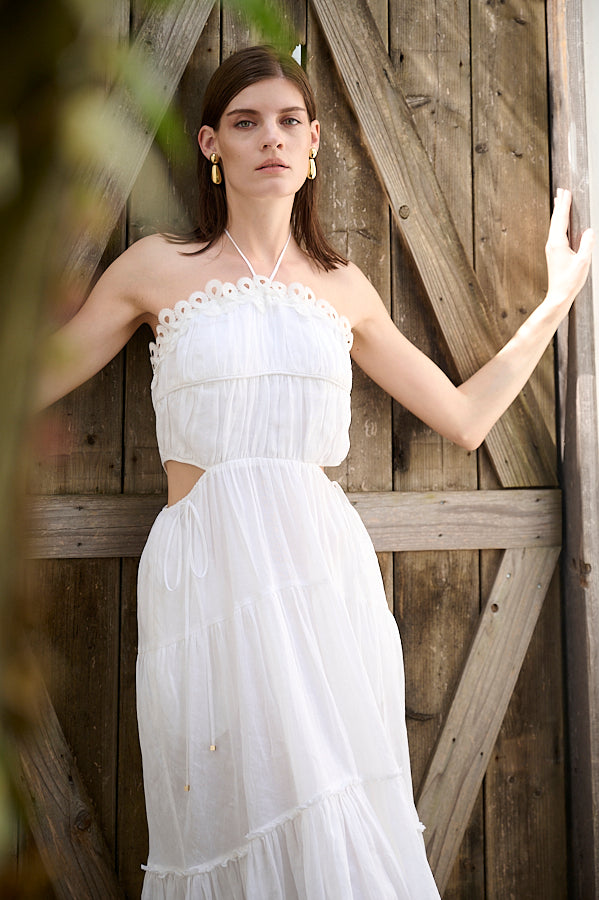 Elizabeth Long Dress <br>-WHT-