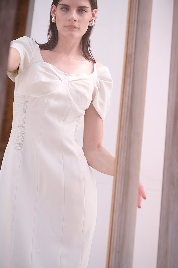 Margo Bloom Dress <br>-WHT-