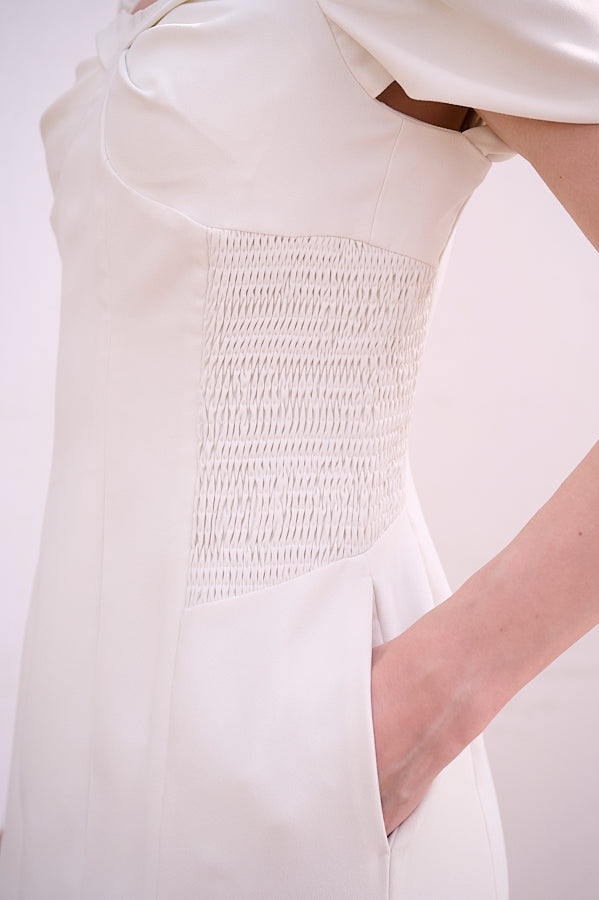 Margo Bloom Dress <br>-WHT-