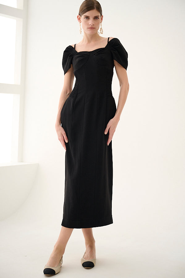 Margo Bloom Dress <br>-BLK-