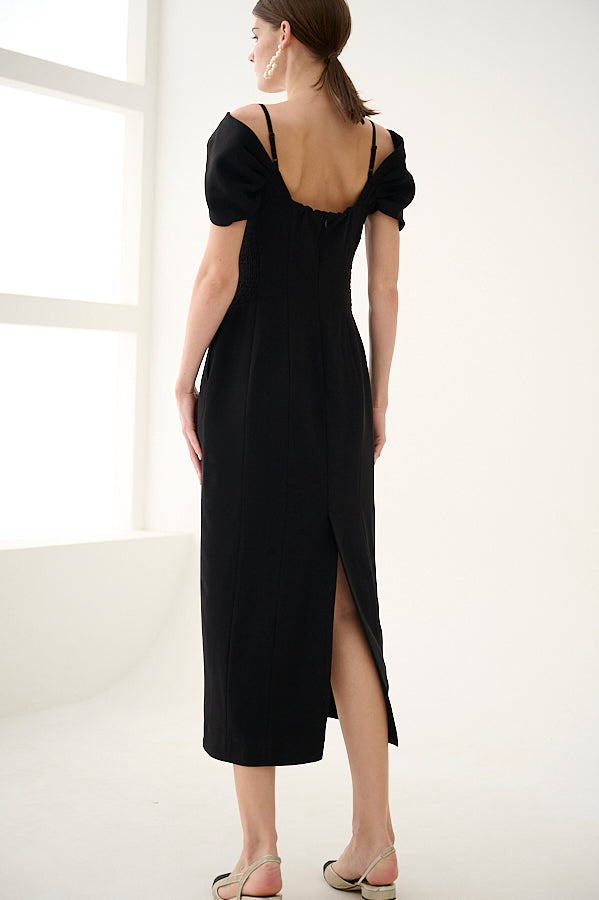 Margo Bloom Dress <br>-BLK-