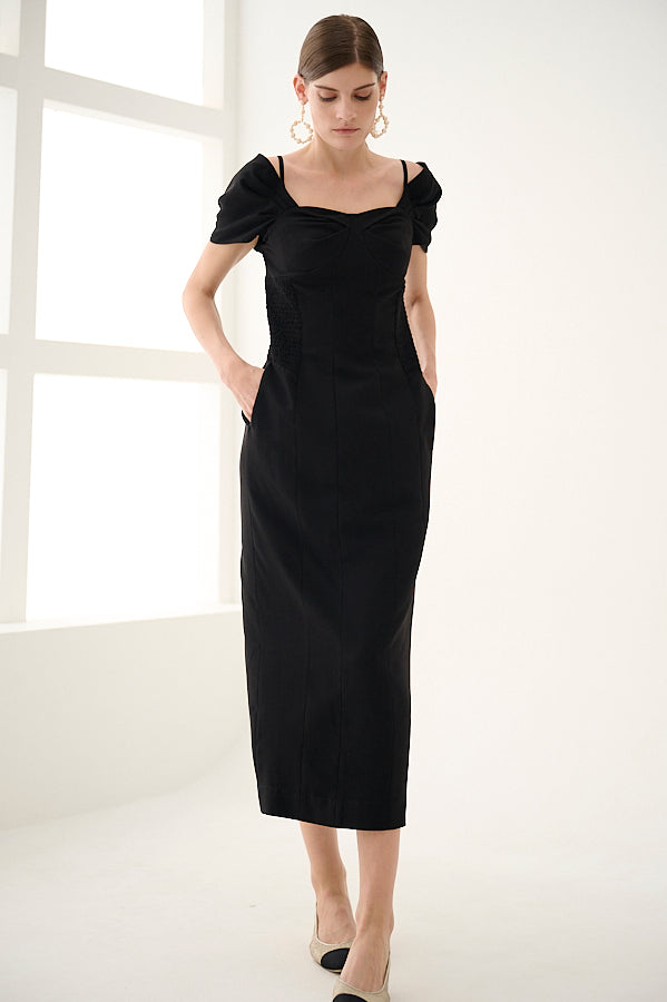 Margo Bloom Dress <br>-BLK-