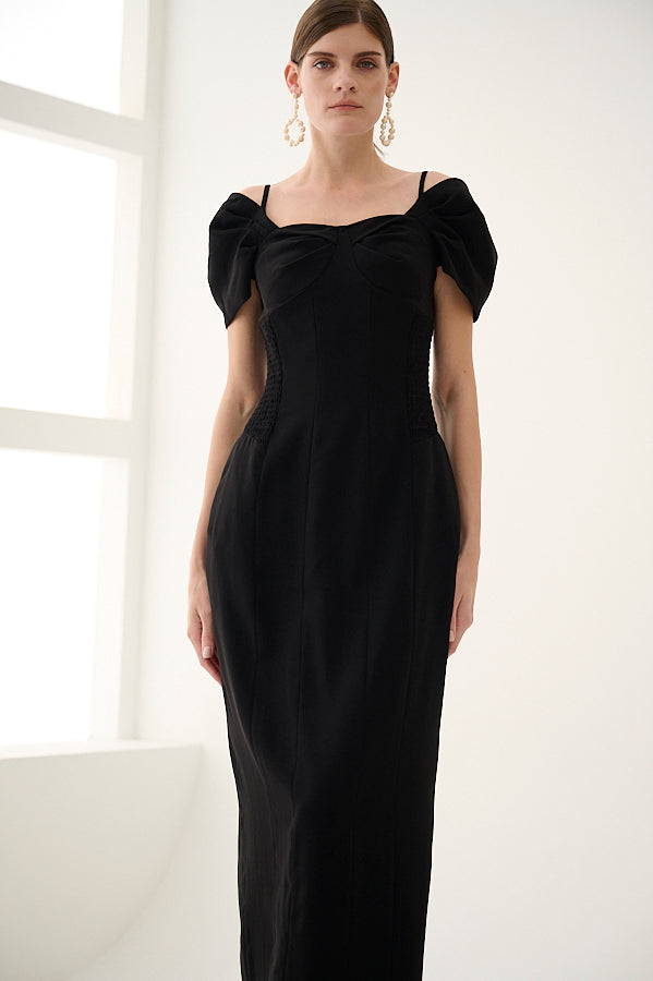 Margo Bloom Dress <br>-BLK-