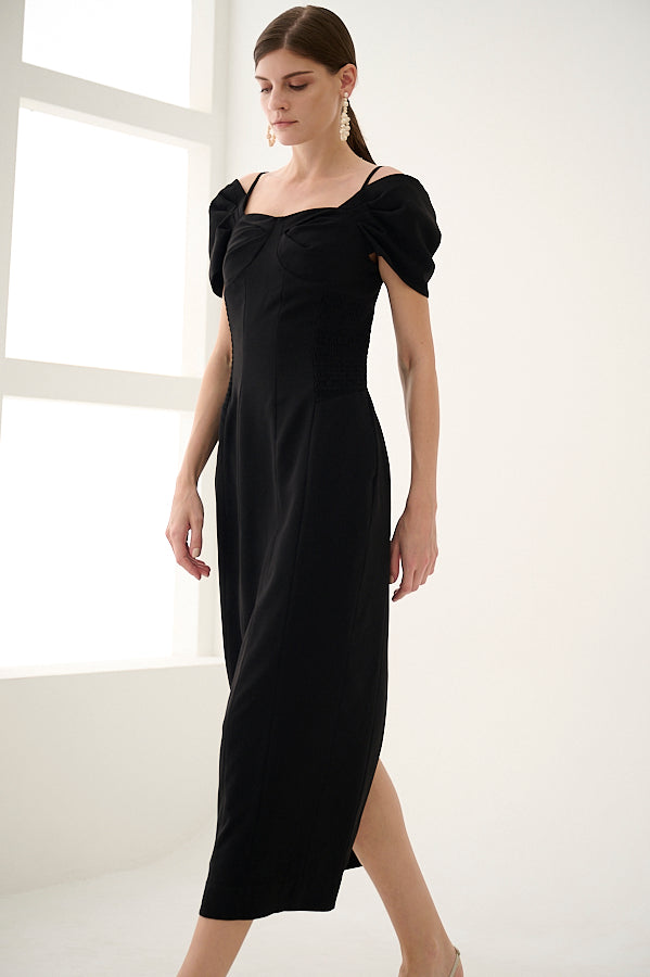 Margo Bloom Dress <br>-BLK-