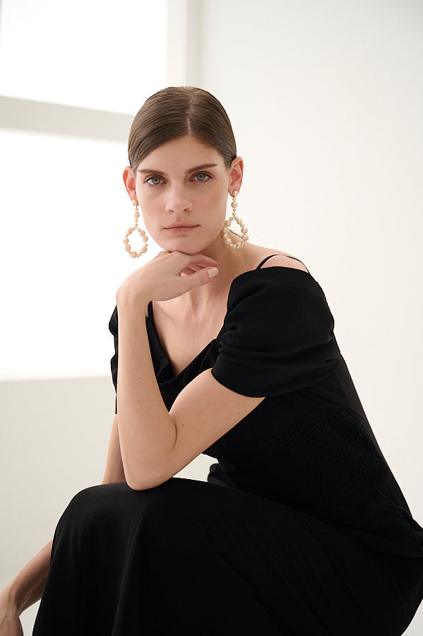 Margo Bloom Dress <br>-BLK-
