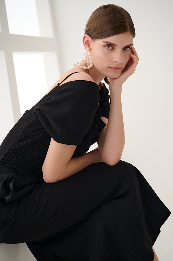 Margo Bloom Dress <br>-BLK-