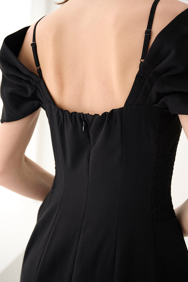 Margo Bloom Dress <br>-BLK-