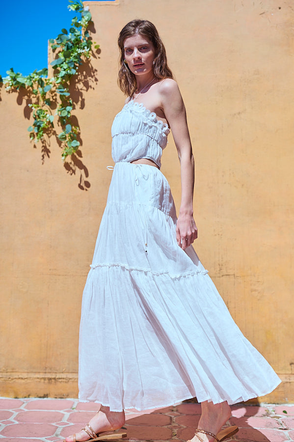 Elizabeth Long Dress <br>-WHT-