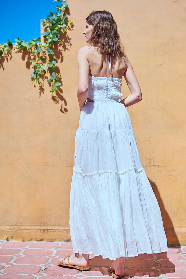 Elizabeth Long Dress <br>-WHT-