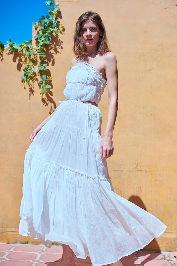 Elizabeth Long Dress <br>-WHT-