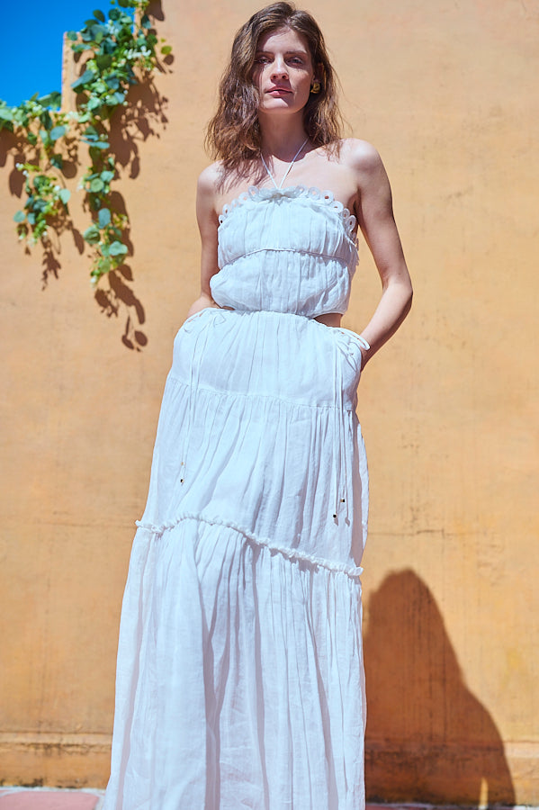 Elizabeth Long Dress <br>-WHT-