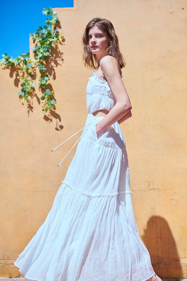 Elizabeth Long Dress <br>-WHT-