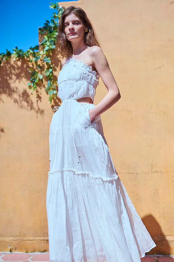 Elizabeth Long Dress <br>-WHT-