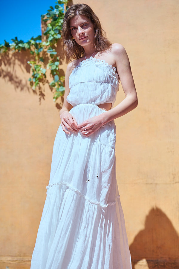 Elizabeth Long Dress <br>-WHT-