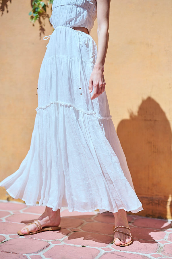 Elizabeth Long Dress <br>-WHT-