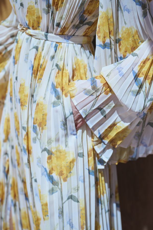 Ester Pleated Dress <br>-Yellow.pt-