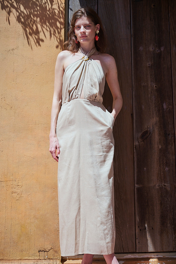 Agrigento Dress <br>-Light beige-