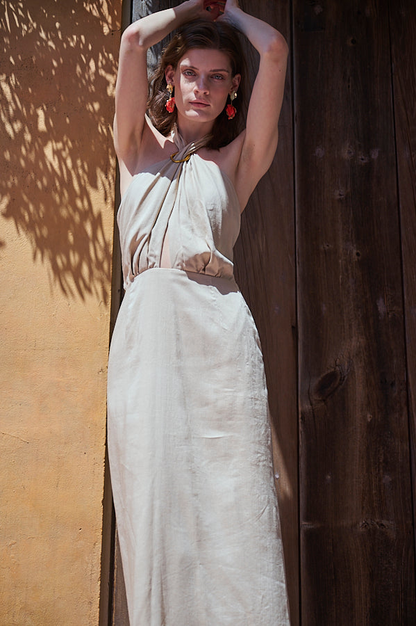 Agrigento Dress <br>-Light beige-