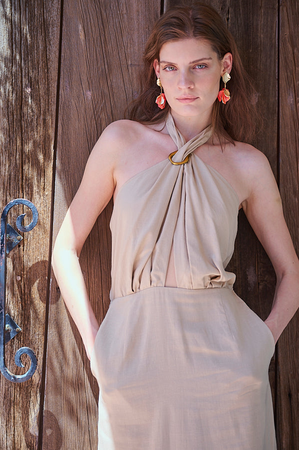 Agrigento Dress <br>-Light beige-