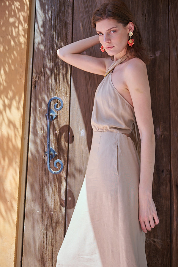 Agrigento Dress <br>-Light beige-