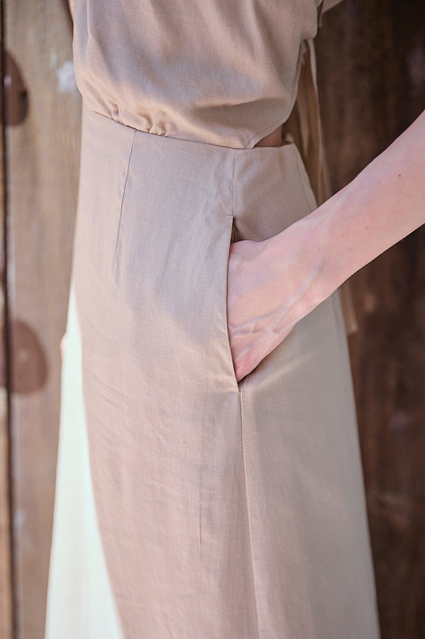 Agrigento Dress <br>-Light beige-