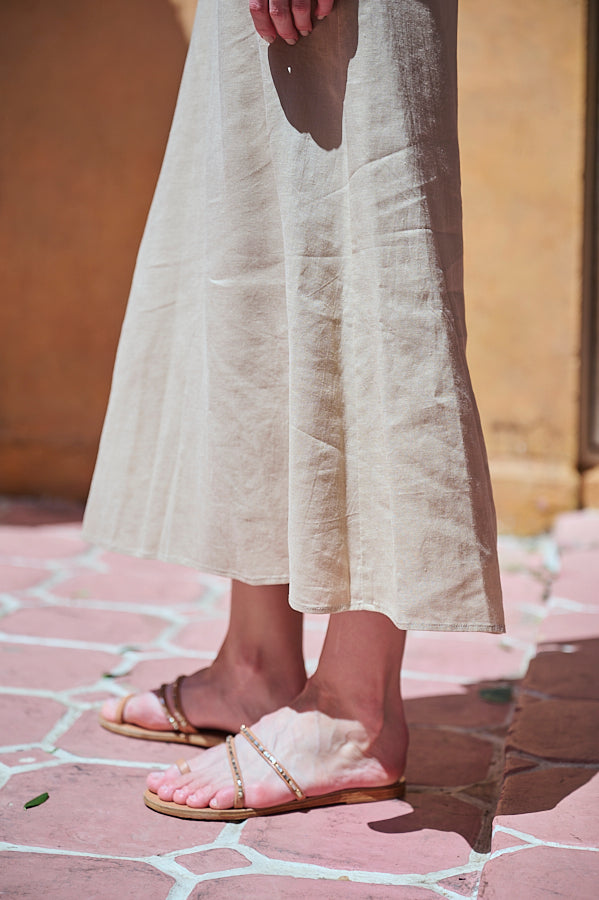 Agrigento Dress <br>-Light beige-