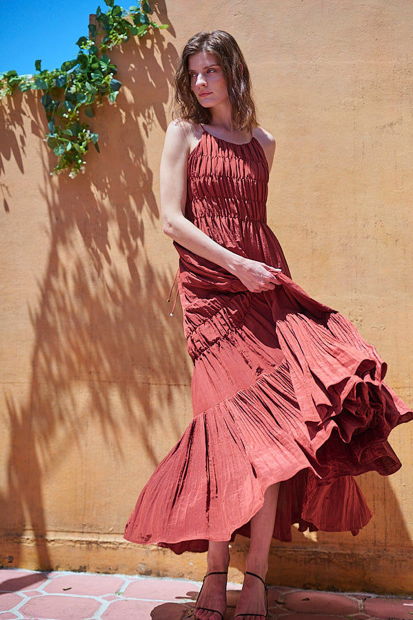 Haute Summer Dress <br> -Brick.RED-