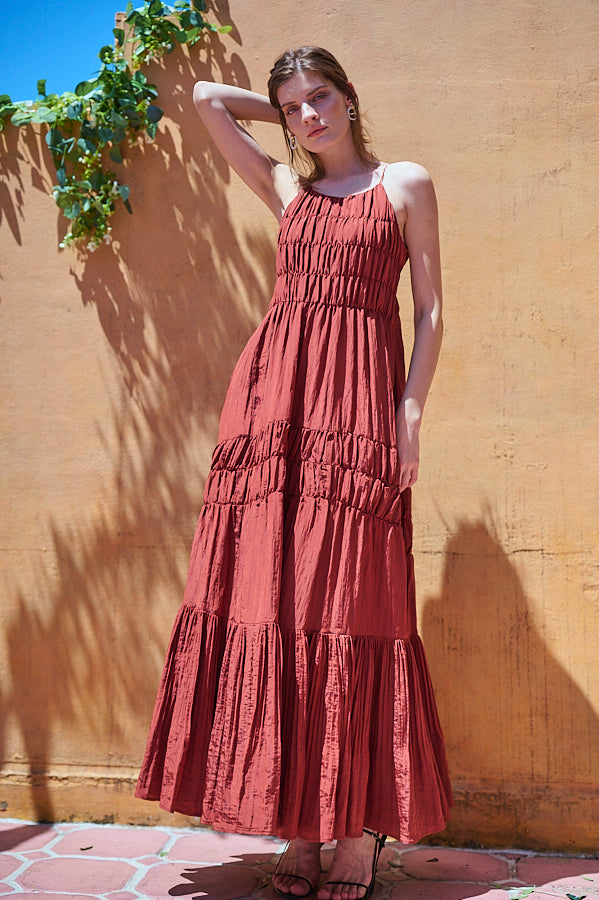 Haute Summer Dress <br> -Brick.RED-