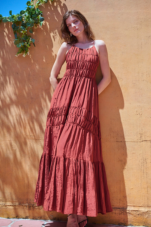 Haute Summer Dress <br> -Brick.RED-