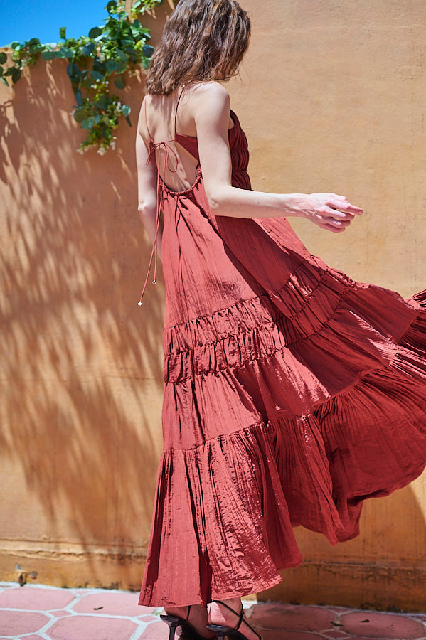 Haute Summer Dress <br> -Brick.RED-