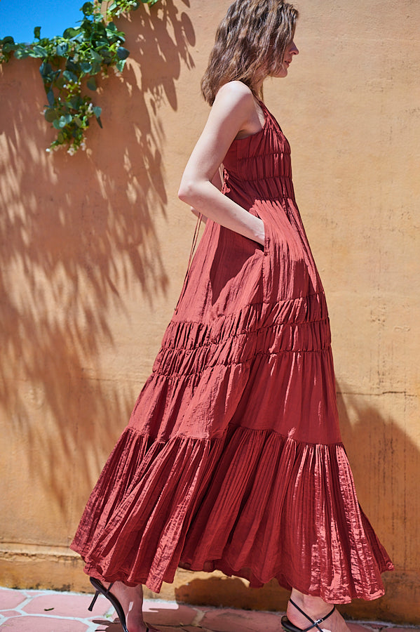 Haute Summer Dress <br> -Brick.RED-