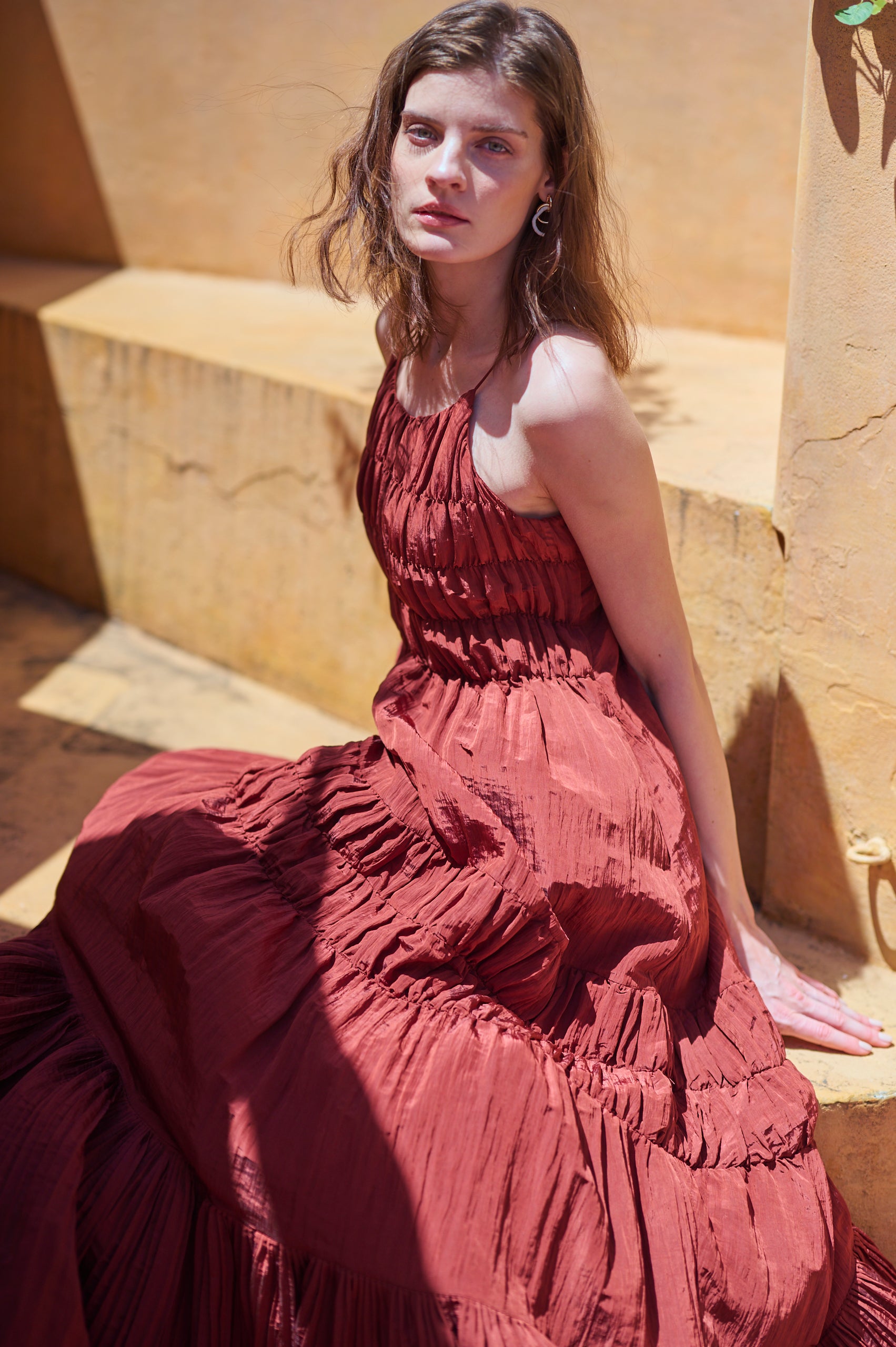 Haute Summer Dress <br> -Brick.RED-