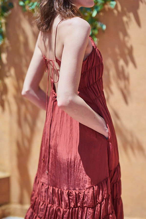 Haute Summer Dress <br> -Brick.RED-