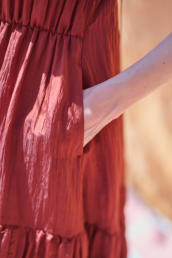 Haute Summer Dress <br> -Brick.RED-