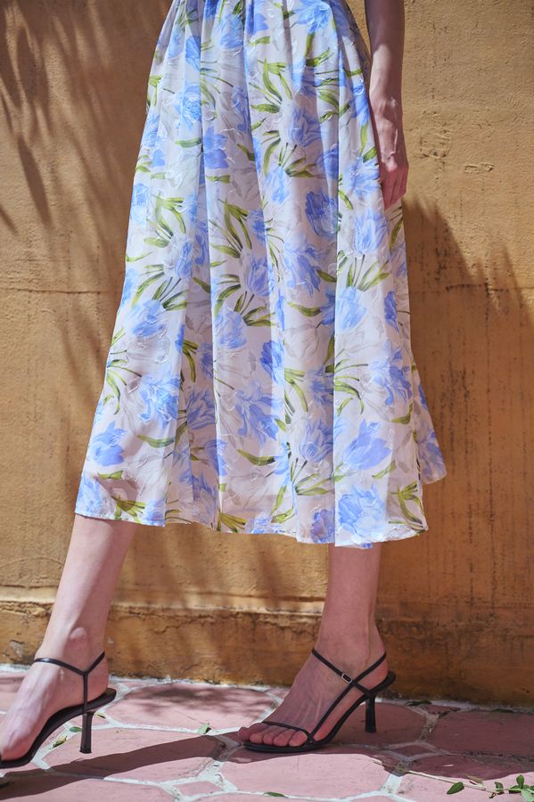 Bianca Ribbon Dress <br> -Blue-