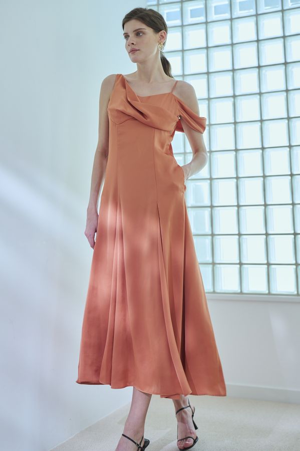 Gloria Dress <br> -Orange-