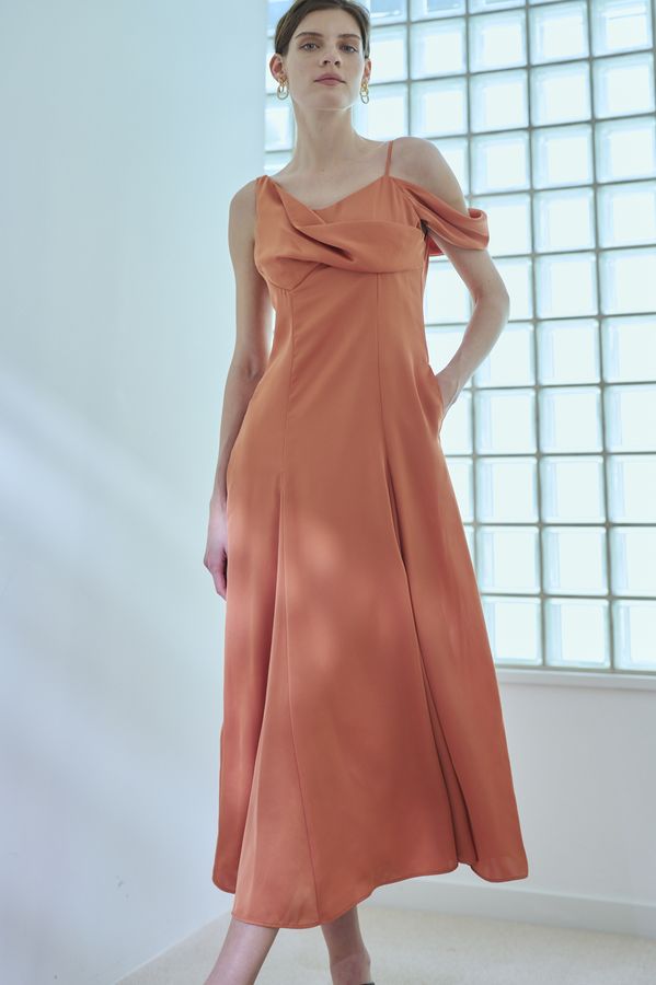Gloria Dress <br> -Orange-