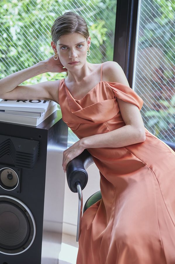 Gloria Dress <br> -Orange-