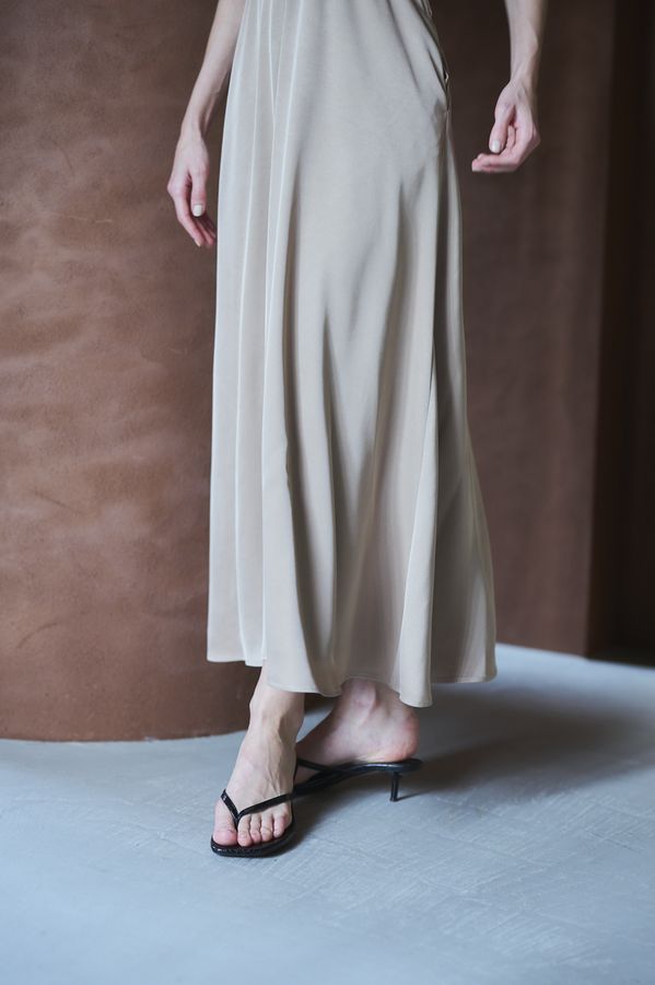 Clara Two-Tone Dress <br>-Beige-