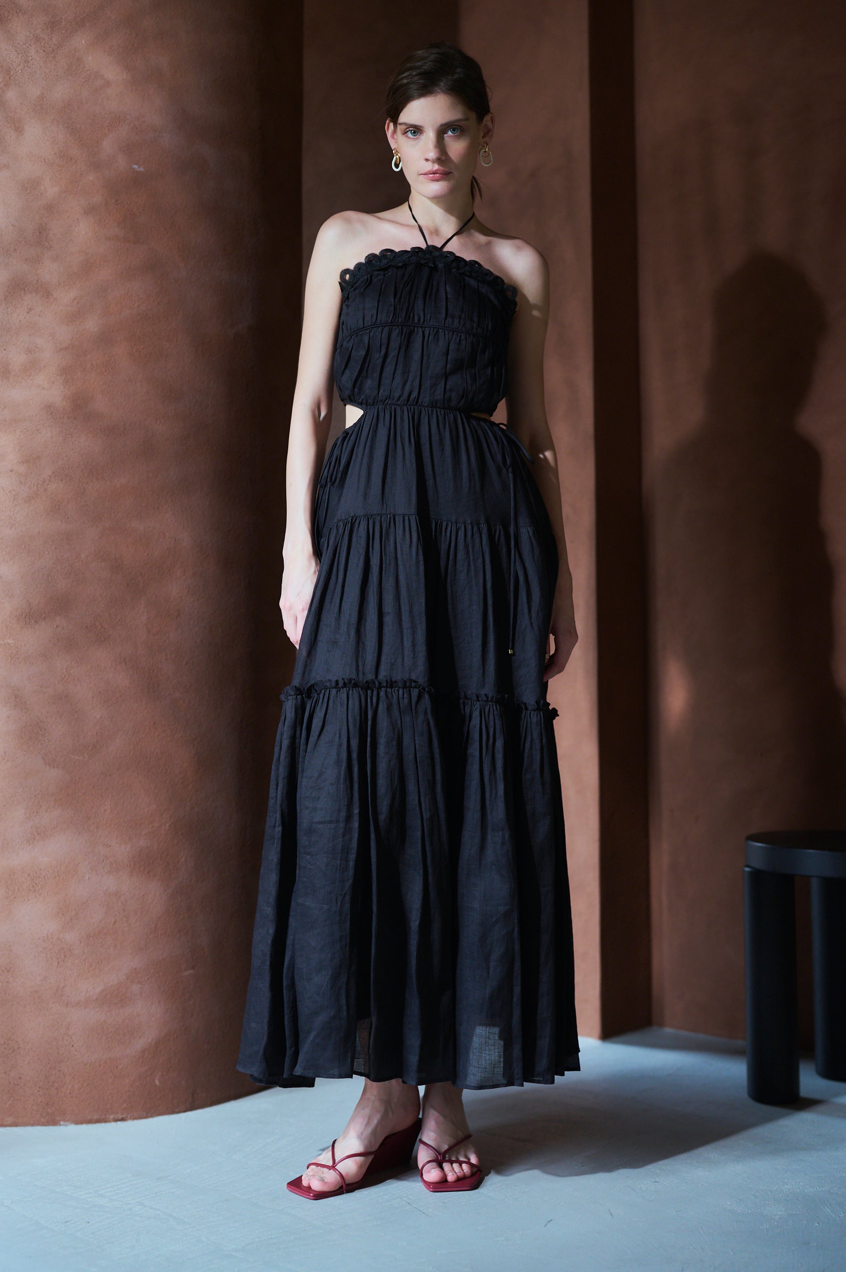 Elizabeth Long Dress <br>-BLK-