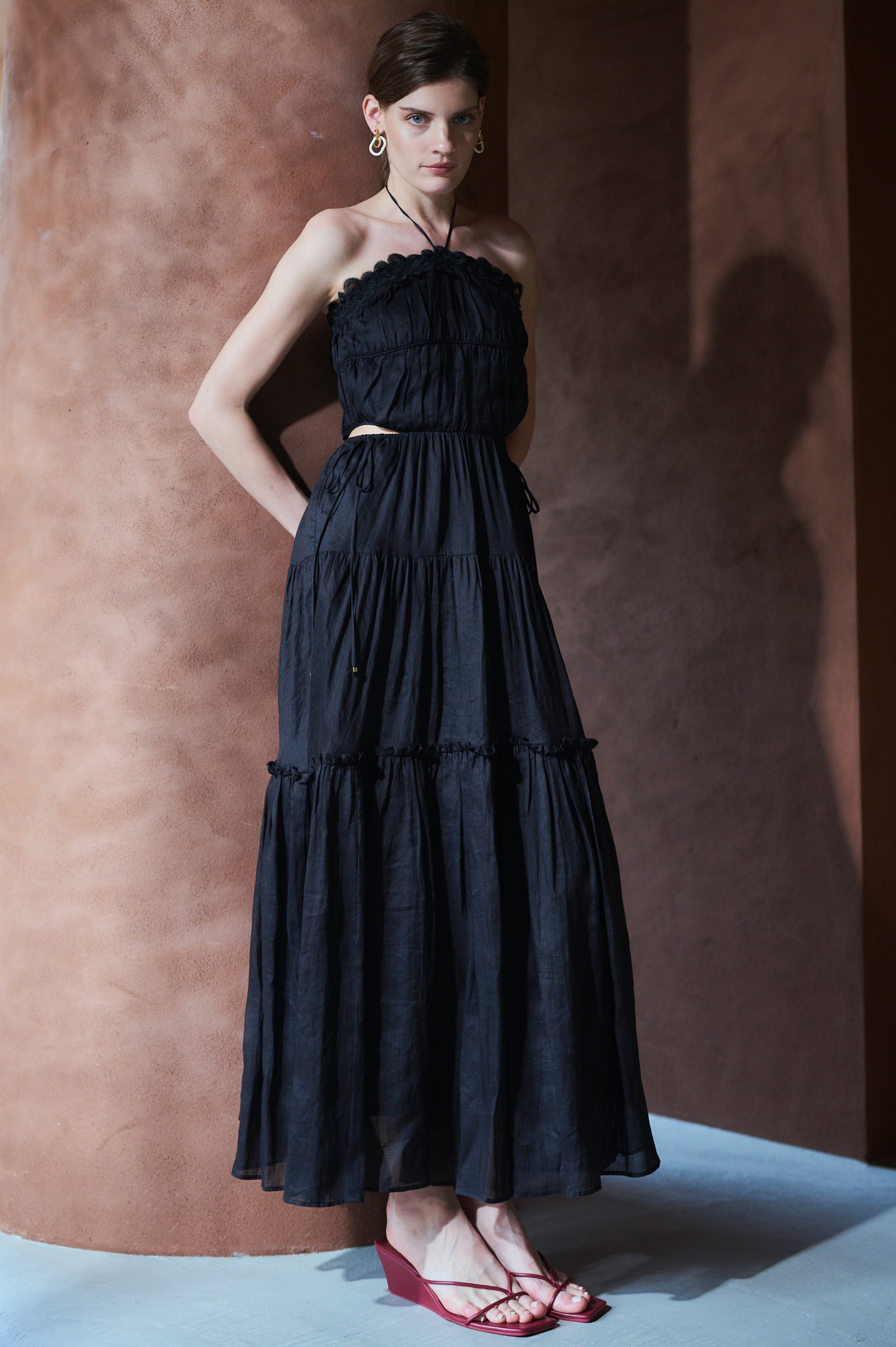Elizabeth Long Dress <br>-BLK-