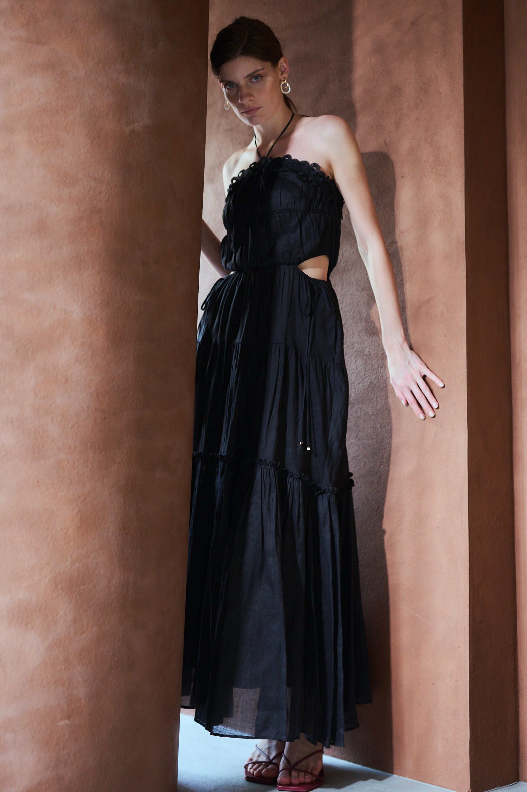 Elizabeth Long Dress <br>-BLK-