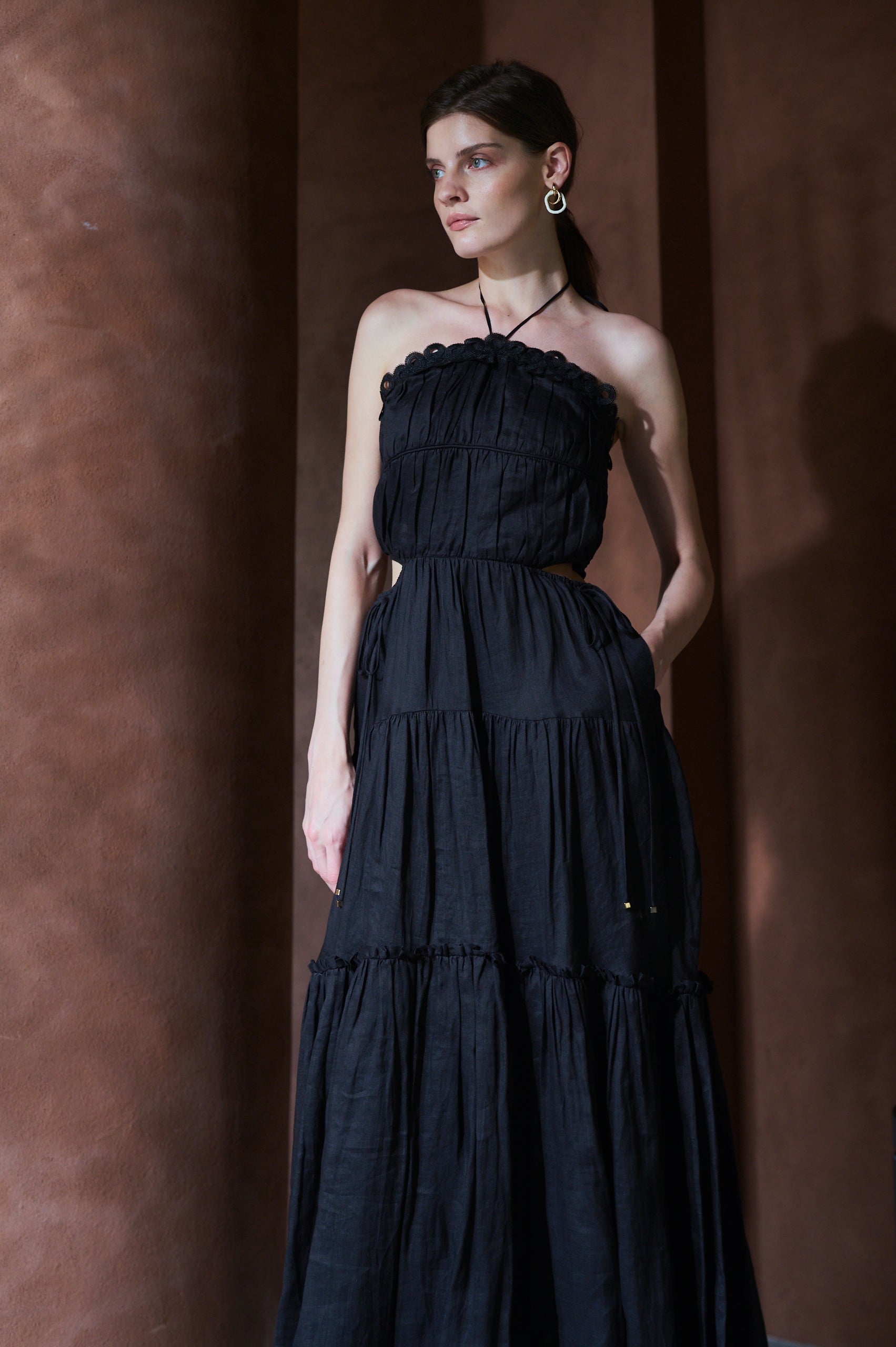 Elizabeth Long Dress <br>-BLK-