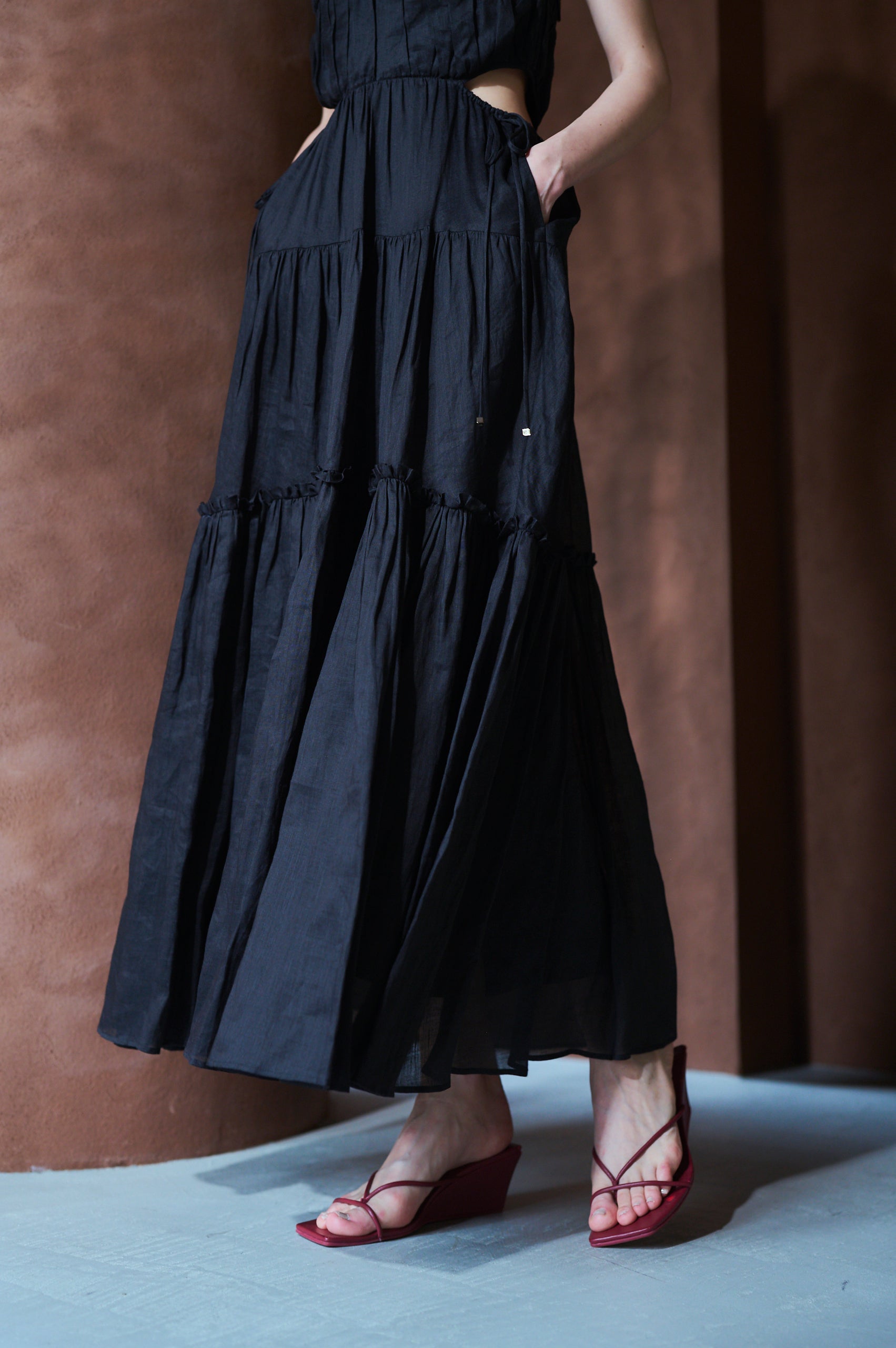Elizabeth Long Dress <br>-BLK-